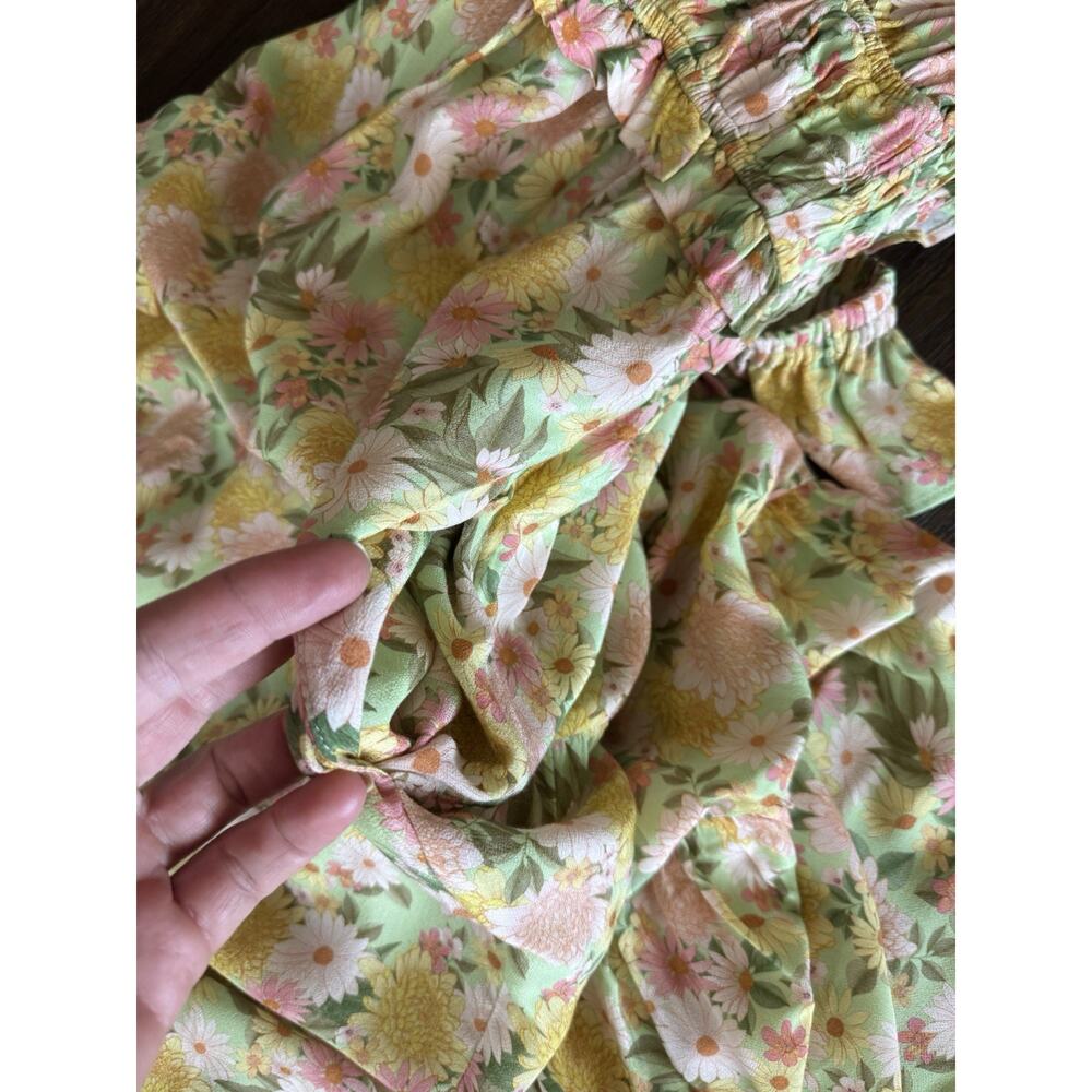 Yumi Kim Maxi Dress Floral Print Frill Sleeve Libby S - Picture 13 of 13
